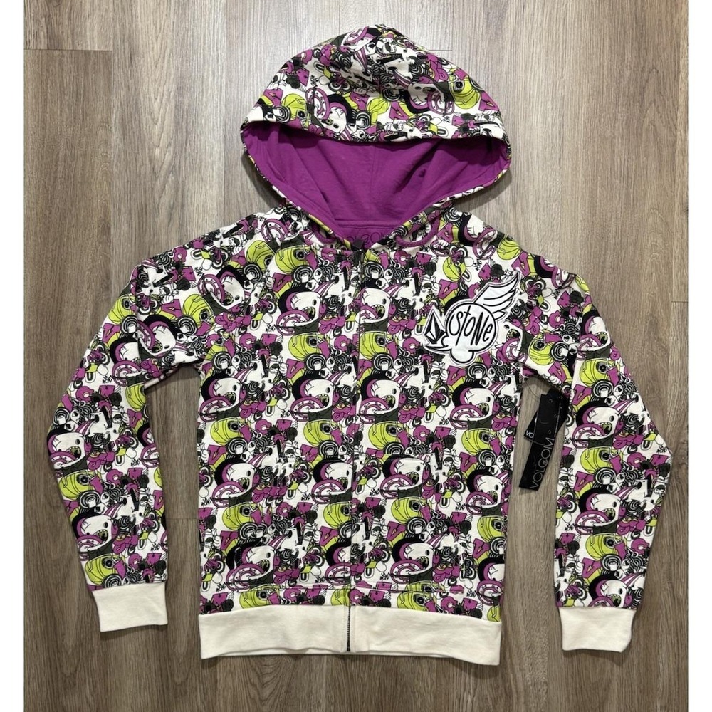 Y2K Volcom Bla Bla Bla Full Zip Hoodie Size S